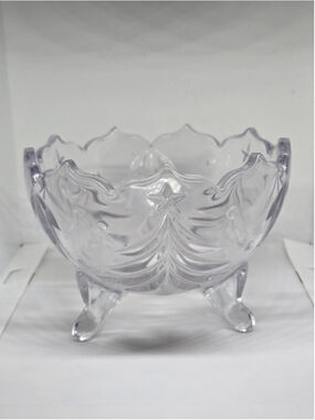 Mikasa Candy Bowl, Roind,Christmas Tree Design On Bowl, 6 Inch, Footed